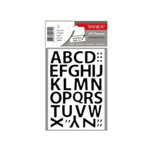Picture of TANEX BOLD LETTERS A-Z 23MM STICKERS 2 SHEETS